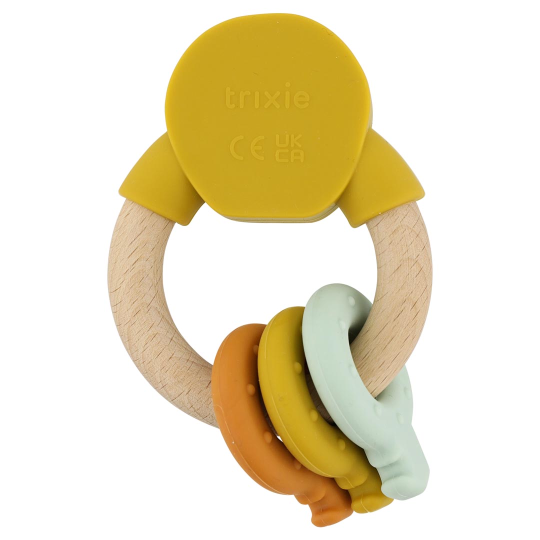 Wooden silicone activity ring - Mr. Lion